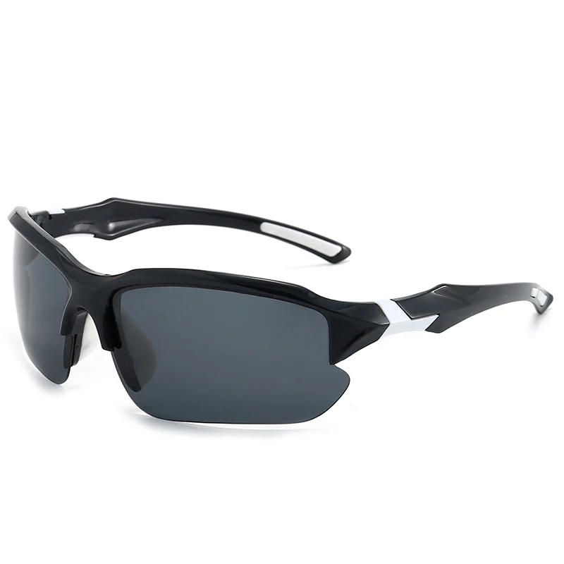

2020 custom mens outdoor cycling glasses semi rimless sports sunglasses, 9 colors