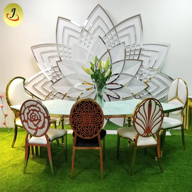 
Special Design Pattern Golden TROVAL Wedding Backdrop for Wedding Event Decoration 