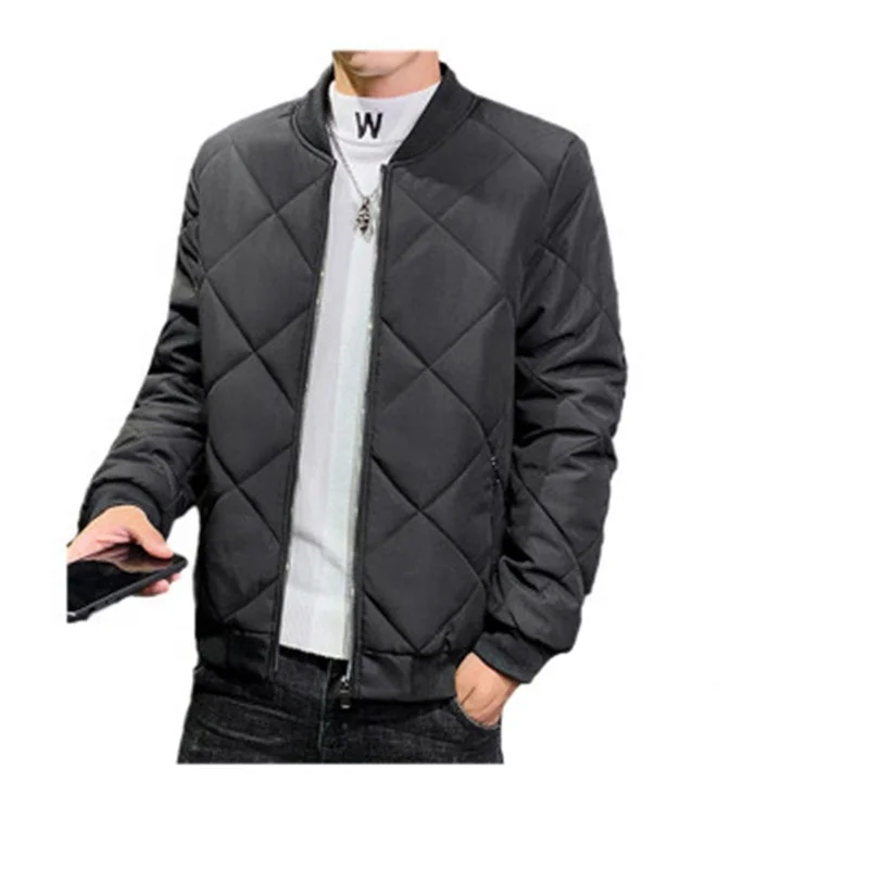 

2021 Winter Casual Baseball Thicken Men's Jackets, Khaki/black/gray