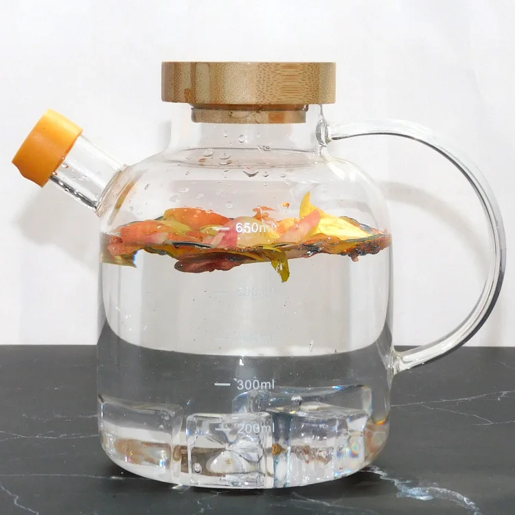 Kitchen Assistant Health High Borosilicate Glass Oil Water Coffee Tea Dispenser Bottles Pot Storage