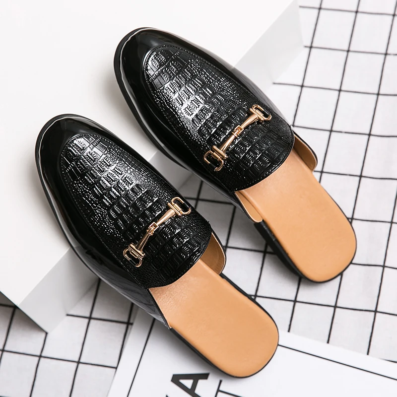 

811 summer mens slide leather slippers