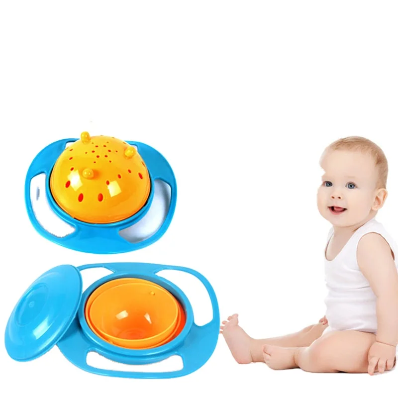 

Kid Tableware Children Toys Dishes 360 Rotational Inverted Bowl Non Spill Bowl Avoid Food Spilling Dinnerware Plate