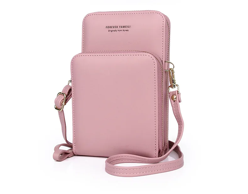 

Multi Card Vertical Mobile Phone Mini Sling Wig Travel Zipper Bag