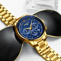 

NIBOSI Gold Watch Mens Watches Top Brand Luxury Sport Quartz Clock Waterproof Military Wrist Watch Men Relogio Masculino Saat