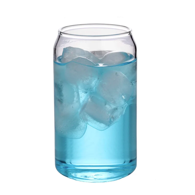

Eco friendly mug Novelty Tableware drinks Custom 400ml 550ml beer can shape cola glass cup
