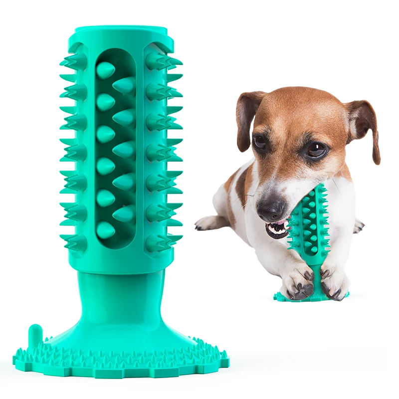 

Best Dental Toy Toothbrush Interactive Chewing Durable Cleaning Indestructible Dog Tooth Brush Toy, As below