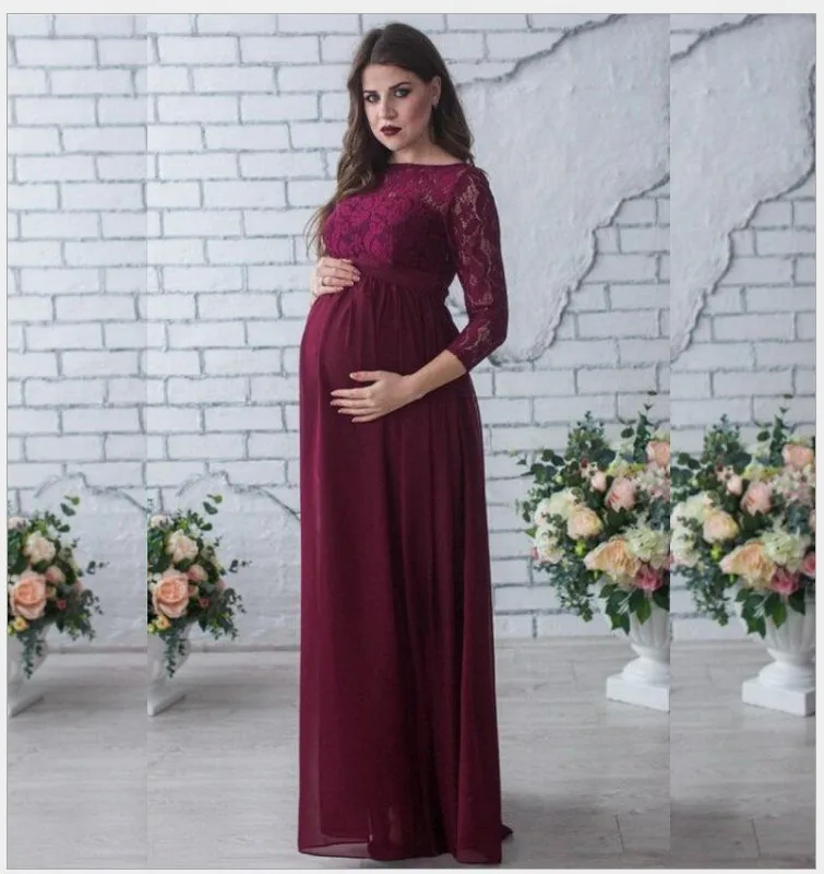 

Pregnant Mother Dress Maternity Photography Props Women Pregnancy Clothes Lace Dress For Pregnant Photo Shoot Clothing, Picture
