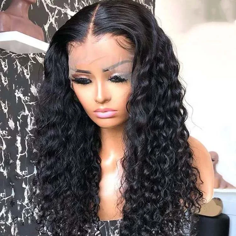 

Thin Invisible HD Wigs Human Hair Lace Front PrePlucked Raw Human Hair Deep Curly Lace Wig