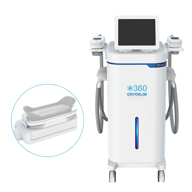 

Slim Body Shape Equipment Fat Freezing Machine 4 Handle Double Chin 360 Fat Freezing Portable For Lose Weight Slimming, White