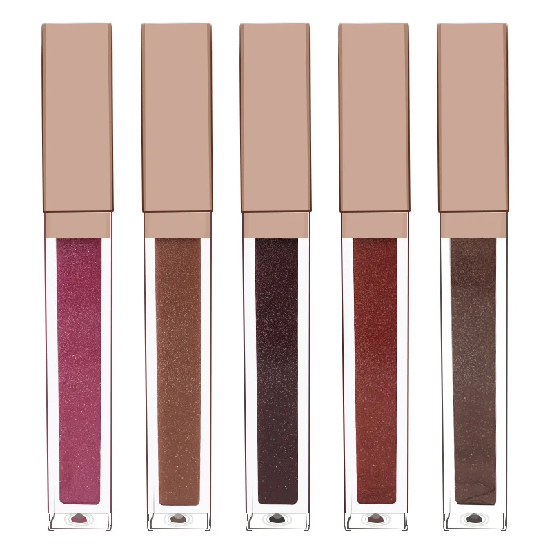 

Fashion lasting crystal shimmer edible cruelty free liquid glossy gitter vendor wholesale lipgloss gloss, Muliti-color