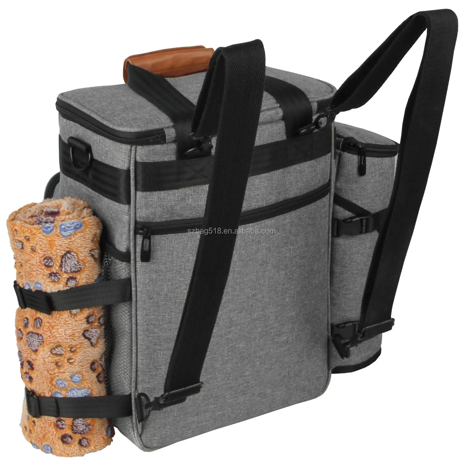 Oem Factory Premium Travel Dog Food Carrier Bag Set Tote Organizer Pet