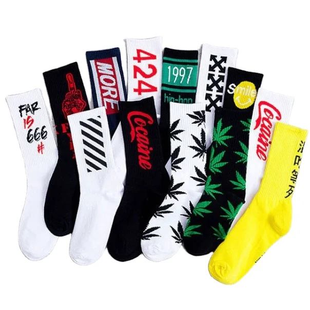 

OEM 100% Cotton Custom Logo Colorful Crew Customize Wholesale Cheap Black White Design Dress Men And Women Socks