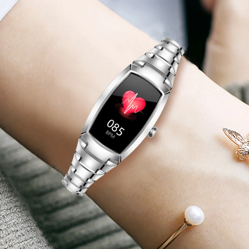 

Ladies Gold Smart Watch H8 Pro Bracelet Reloj Heart Rate Blood Pressure Monitor Women's Watches IP67 Waterproof H8 Smartwatch, Customized colors