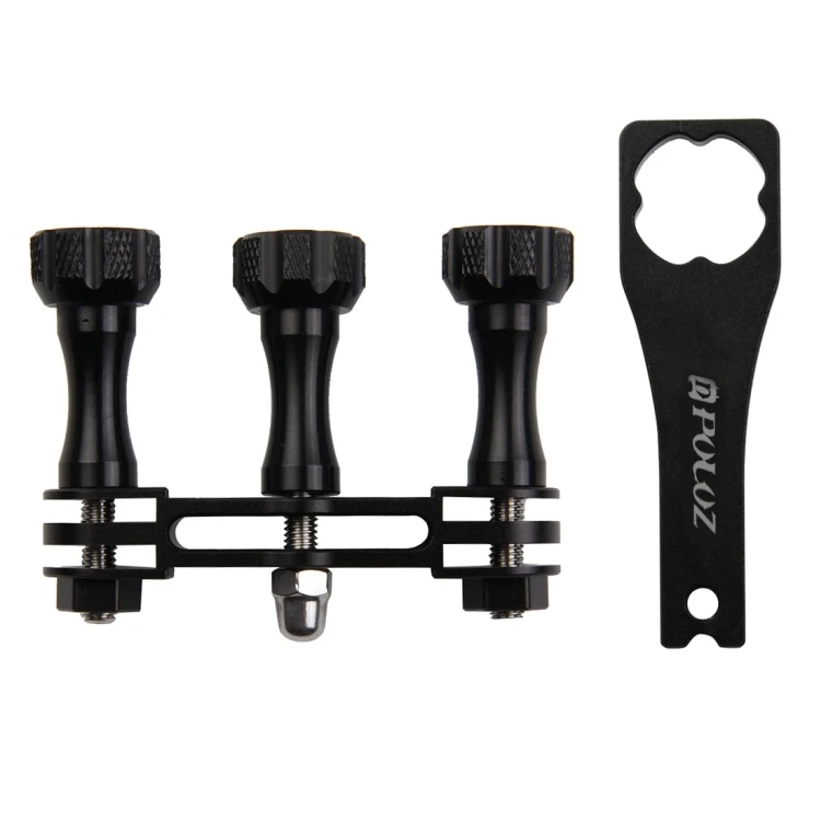 

PULUZ CNC Aluminum Multi-functional Connection Mount with 3 Long Screws Wrench for GoPro HERO9 Black Action Cameras