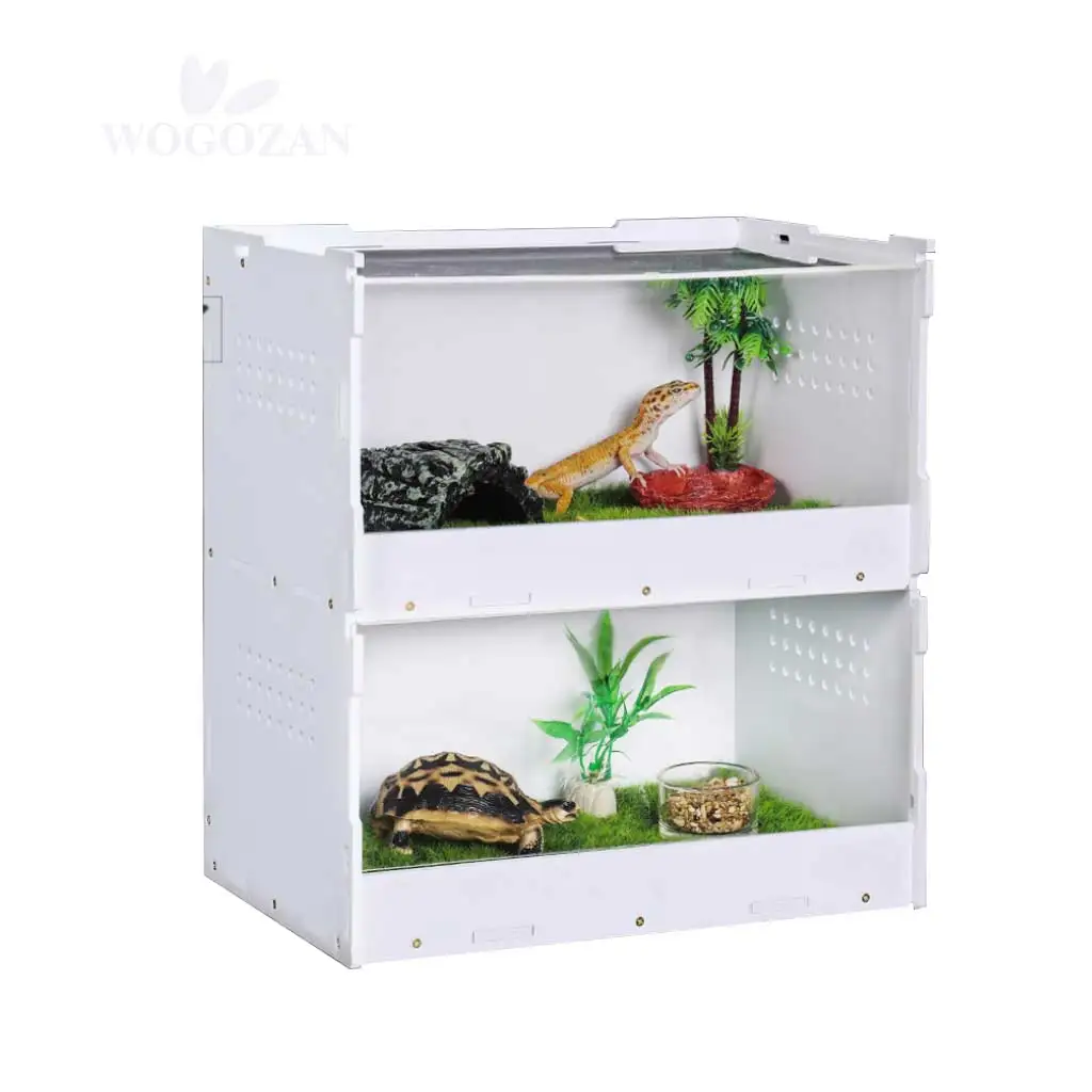 

Customized Double Layers Lizard Snake Turtle Small Animal Pet Acrylic Reptile Cage Terrarium Tank Enclosure Breeding Box