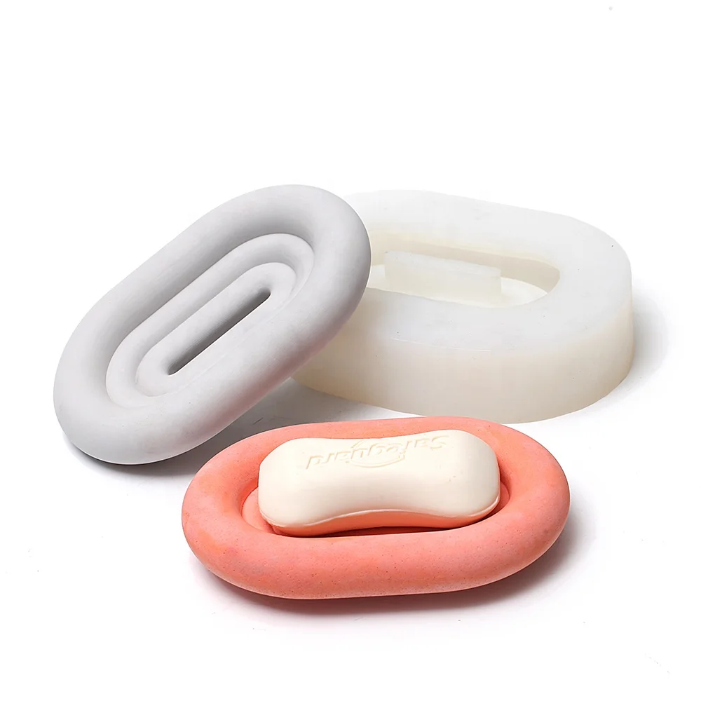 

Modern Minimalist Bathroom Accessories Concrete Soap Dish Draining Soap Holder Sponge Holder Soap Tray Molds