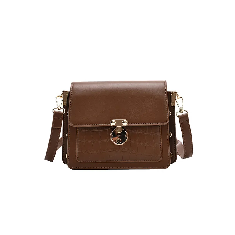 

Designer Brand Saddle Bags Leather Ladies Crossbody Bag Fashion Ring Shoulder Bag Vintage Handbag