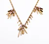 xl01362 Gold Plated Wholesale Hot Selling Fancy Crystal Tassel Chain Statement Necklace