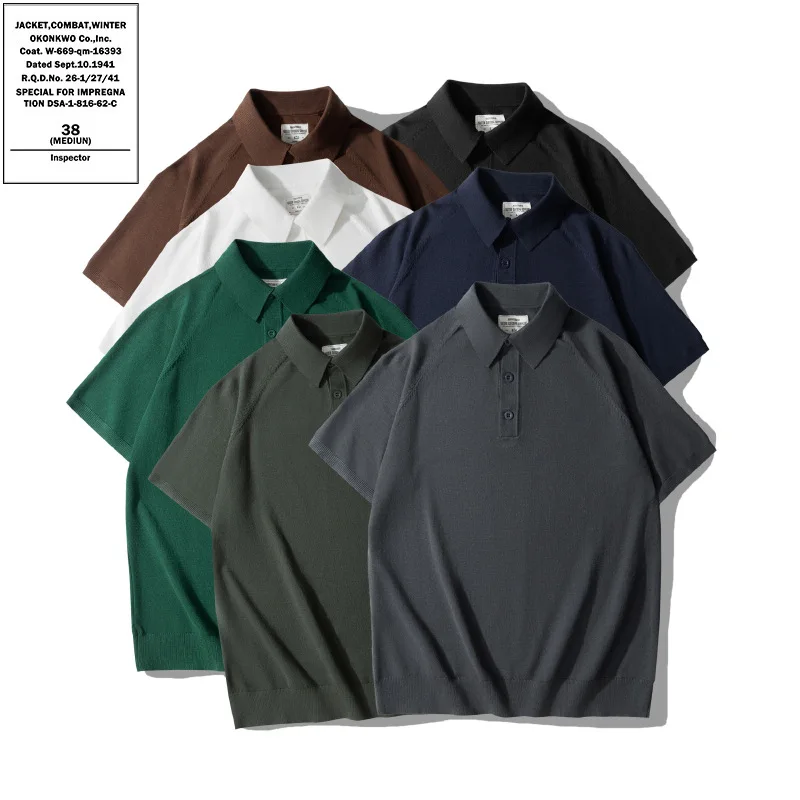 Summer Men's Polo Shirts Wholesale Mens Knit Black Tshirts Gola Shirt Custom Logo Polo Shirt Tommyed Golf Wholesale Supplier