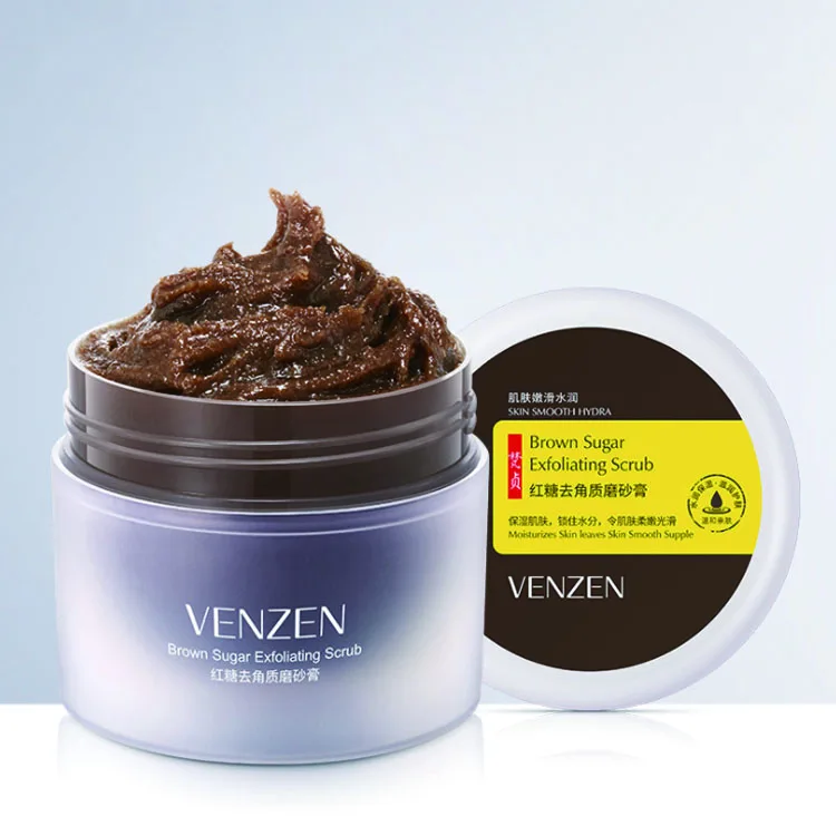 

OEM wholesale deep cleansing brightening body scrub exfoliator brown sugar scrub gel 100g for skin care