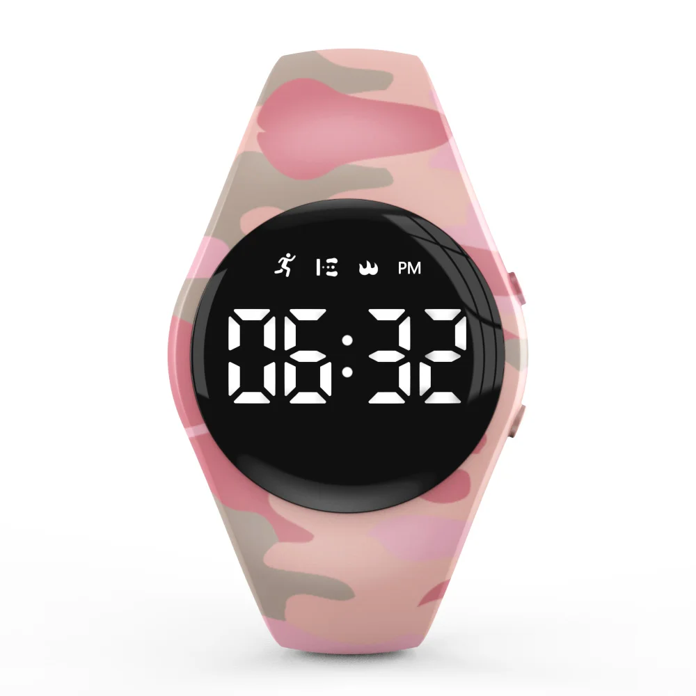 

2021 new Children wrist watches kids alarm clock artwork band cartoon children's digital watch pedometer