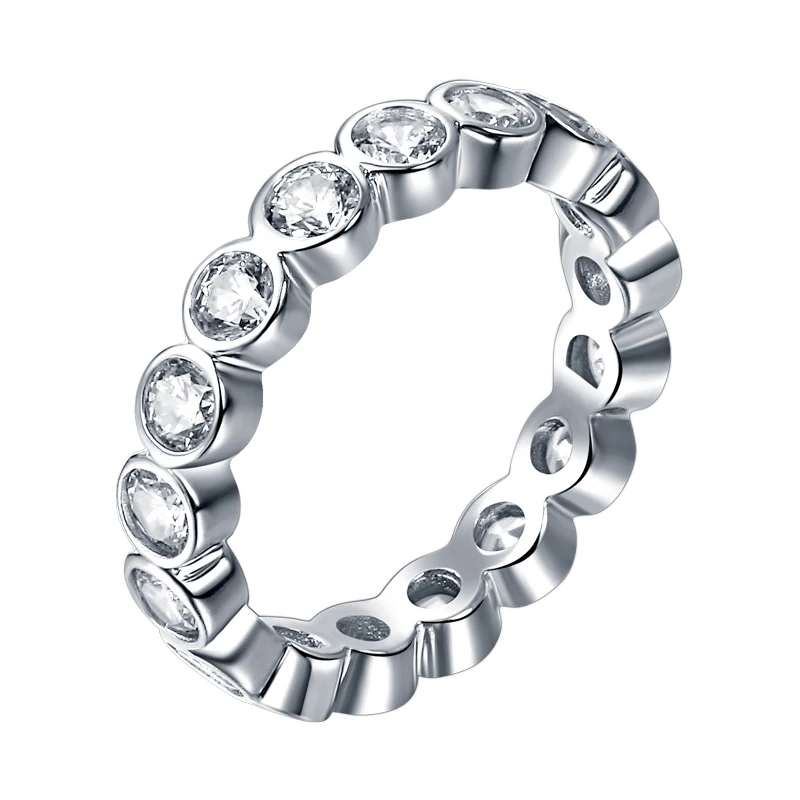 

TL253 Simple Designs Woman Eternity Ring 925 Sterling Silver Jewelry Micro Pave Zircon Wedding Rings