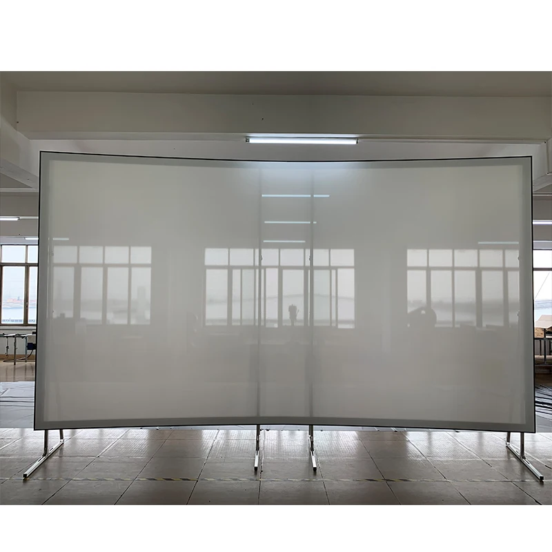 

XYScreens factory direct top grade 8K UHD woven AT screen with curved frame CZHK100B-Sound Max8K