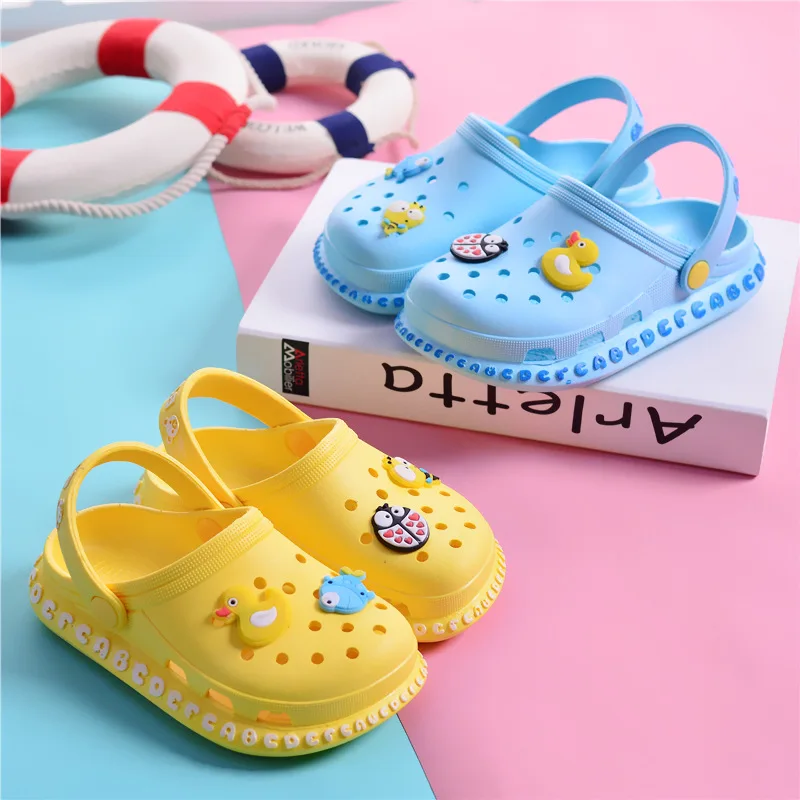 

2021 summer new children's slippers hole shoes boys indoor cute cartoon dual-use girls baby sandals and slippers, Multiple colour