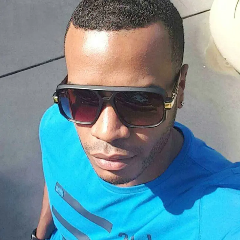 

2021 Hip hop Brand Designer Metal Large frame shade UV400 Sunglasses For Men