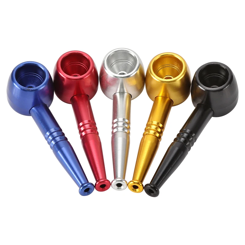 

New Arrive Metal Smoking Pipes Tobacco Accessories Portable Small Metal Tobacco Pipes Smoking Custom Logo