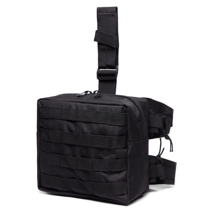 

New style wholesale Top quality Military Tactical Drop Waist Leg Bag Cross Over Leg Rig Outdoor Hiking Hip Thigh Bag