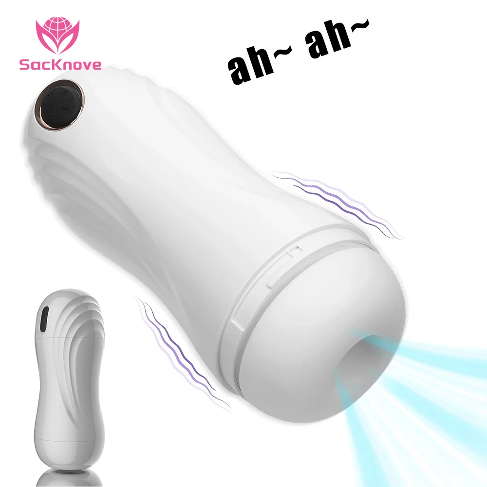 

SacKnove NEW Sex Electric Masturbator Clamping Vibration Suction Moaning Sound Penis Vibrator Tool Machine Men Masturbation Toys