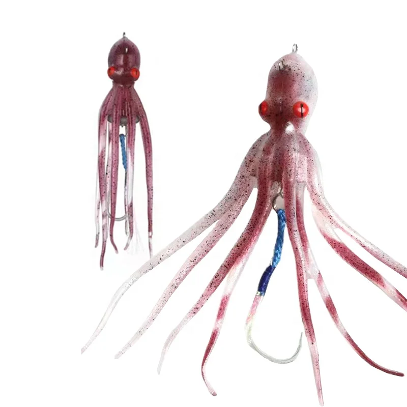 

Octopus Squid Skirt Lures Wavy Plastic Fishing Lures Soft Octopus Lures, Customizable