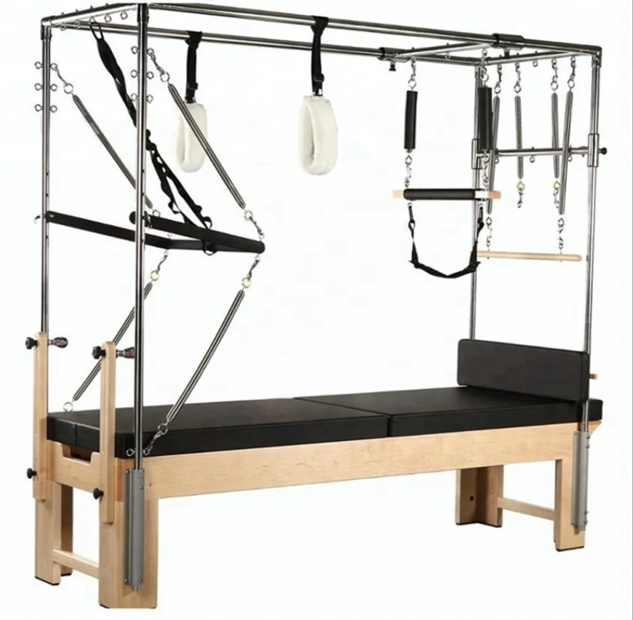 

2021 Hot Best selling distributor price Fitness Studio equipment Wooden Body Balanced Reformer cadillac Pilates Reformer bed