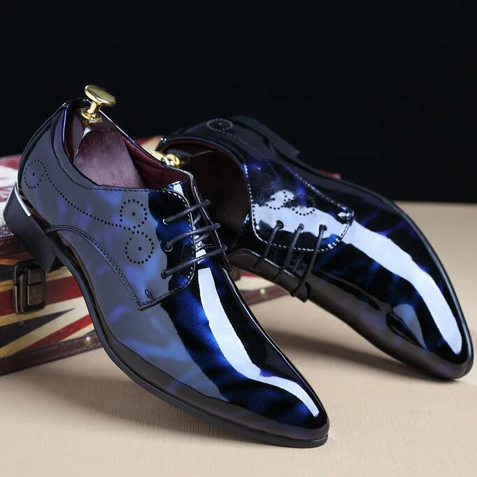 

Hot selling italian design plus size leather pointed toe oxford men formal shoes dress shoes, Black,blue,wine red