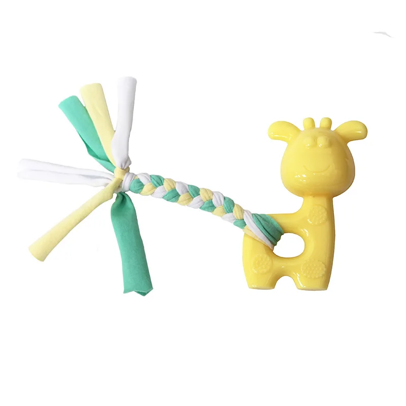 

Wholesale pet new toys TPR Braided Fawn Pet Toys Fun Interactive Decompression Companion Chew Dog Toys, Pink