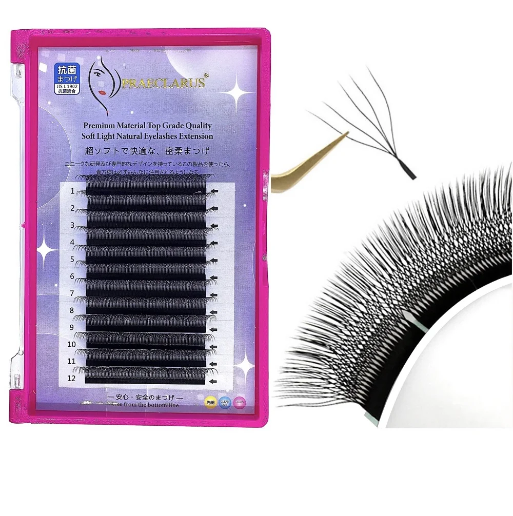 

5D W Shaped Eyelash Extension Soft Makeup Volume 5 Leaf Clover Eyelash Lashes Natural Y Dolly Dramatic Lashes Russia Black 5 Pcs
