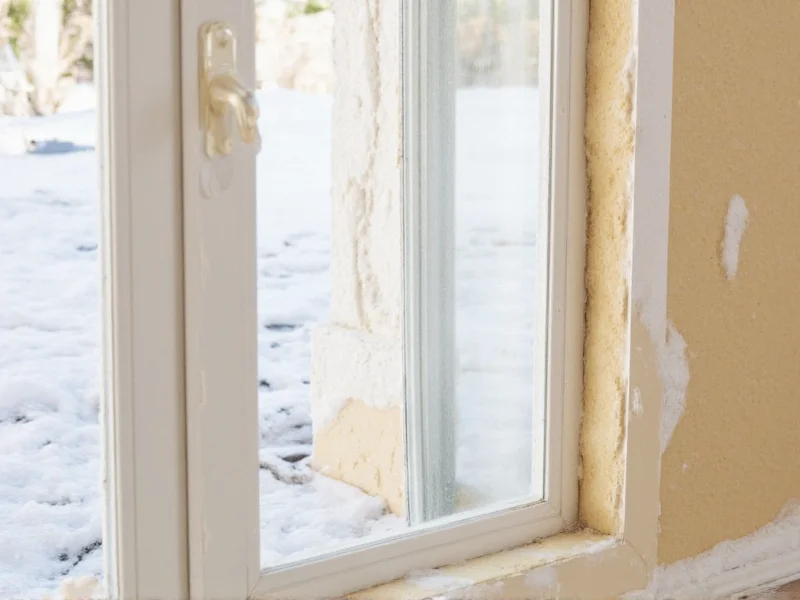 DIY foam insulation kit application on window frame
