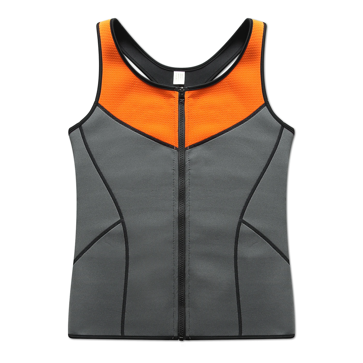 

Hot Neoprene Corset Body Shaper Zipper Sauna Workout Sweatsuit Shirt Vest Waist Trainer Vest