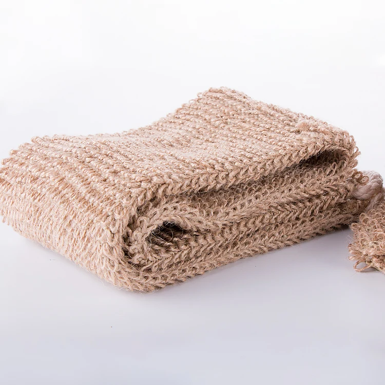 

Fashion Hemp Cotton Exfoliating Skin Shower Towel Bath Sponge
