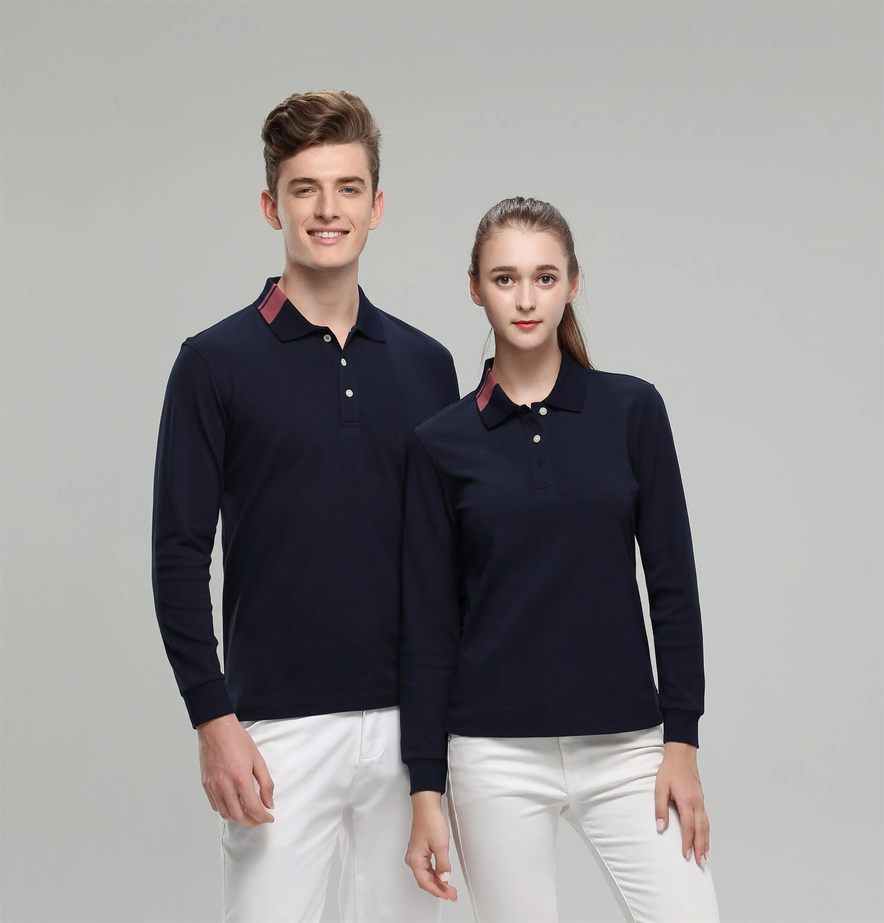 

new arrival wholesale mercerized cotton+polyester polo shirts for men long sleeve T shirt, Picture shows