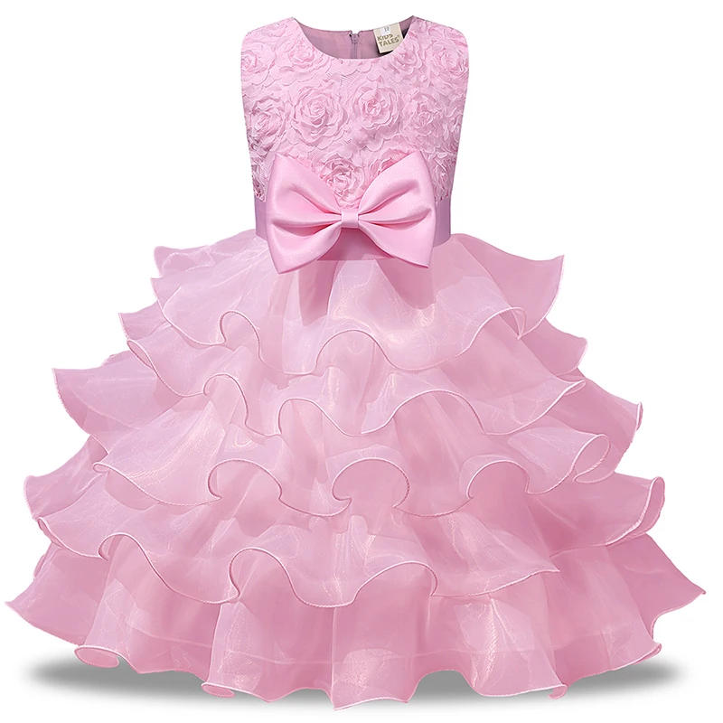 High Quality Kids Clothes Girl Flower Fancy Frocks Baby Party Dress