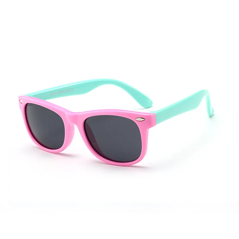 

Colorful Lens Kids Sunglasses TR90 Children Polarized Sunglasses Boys Girls Silicone Flexible Safety Baby UV400 Eyewear, Picture