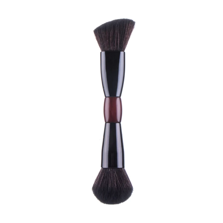 

Custom Cosmetic Product Dual Head Angular Blush Flat Foundation Brush, Black