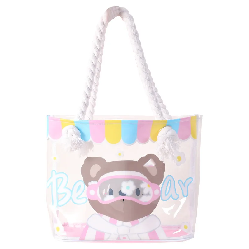 

2021 Summer Beach Bag Cute PCV Transparent Handbag Cartoon Waterproof bag, Picture
