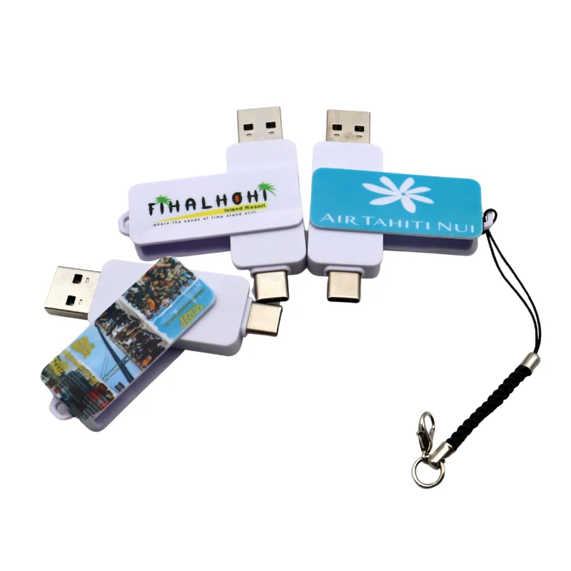 

Metal Swivel USB Type C Logo Customization USB Flash Drive 16GB 32GB Cle Memory Sticks Promotional Gifts 64GB 128GB Pen Drive