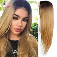 

Platinum Blonde Wig 24 Inch Pruik Long Straight Heat Resistant Wig Ombre Honey Blonde Synthetic Hair Wigs For Women