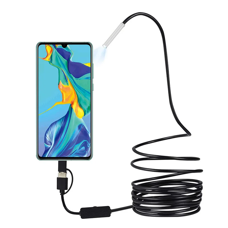 

2.0MP 3-in-1 USB Endoscope single lens Camera IP67 Waterproof Sewer Camera 6LED for Android, MacBook & Windows PC 3.5m