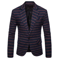 

Men stylish stripe for casual Blazer Spring Long Sleeve Business Suit Coats for Men