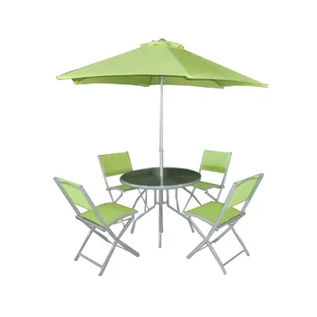 Flash Furniture Nantucket 6 Piece Brown Patio Garden Set With Table Tan Umbrella And 4 Folding Chairs Buy Folding Table Sets Garden Sets Patio Furniture Product On Alibaba Com